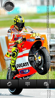 Capture d'écran Valentino Rossi Ducati thème
