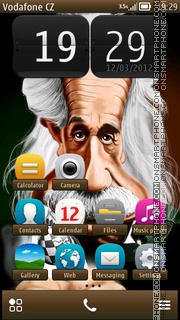 Caricature Albert Einstein es el tema de pantalla