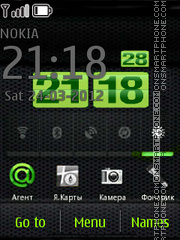 Green Clock tema screenshot