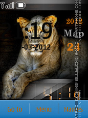 Lion Clock es el tema de pantalla