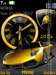 Скриншот темы Lamborghini Clock