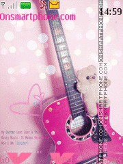 Pink guitar theme screenshot