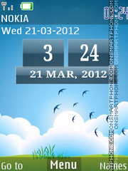 Clearity Clock HD tema screenshot