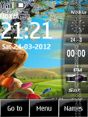 Sidebar Clock tema screenshot