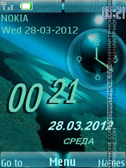 UFO Clock tema screenshot