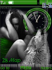 Green Clock tema screenshot