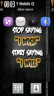 I Wish tema screenshot