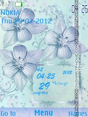 Capture d'écran Blue flowers thème