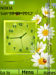 Analog Flower tema screenshot