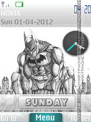 Скриншот темы Batman Sketch