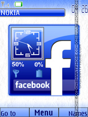 Facebook Clock 01 es el tema de pantalla