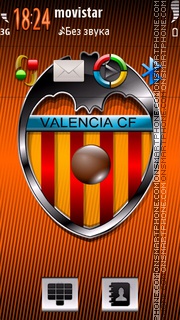 Скриншот темы Valencia CF 5th