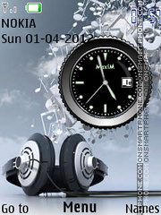 Скриншот темы Music Clock 04