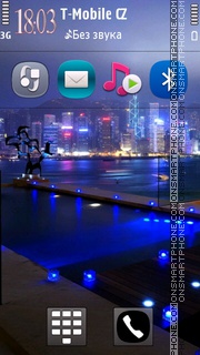 Neon City Lights theme screenshot