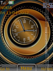 Скриншот темы Orange Clock 04