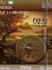 Nature Dual Clock 03 tema screenshot