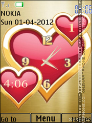 Love dual clock 04 Theme-Screenshot