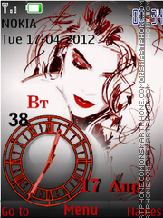 Red Clock tema screenshot