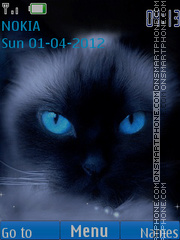 Скриншот темы Blue Eye Cat