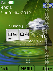 Скриншот темы Android Clock Nature