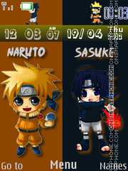 Скриншот темы Naruto Clock 01