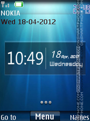 X2 Carbon Clock tema screenshot