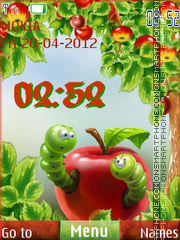 Apple Worms tema screenshot