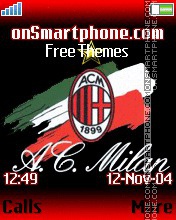 Скриншот темы AC Milan