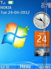 Windows 7 Clock es el tema de pantalla