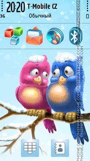 Winter Birds 01 tema screenshot