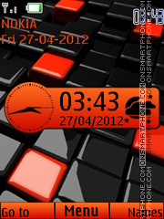 Abstract Nice Clock tema screenshot