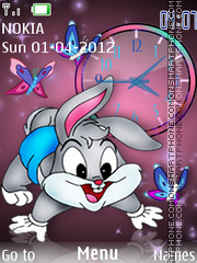 Скриншот темы Cartoon Clock 02