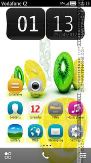 Lemons Full Symbian Belle Icons es el tema de pantalla
