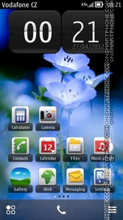 Blue Flower 09 tema screenshot