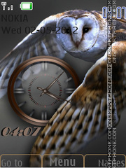 Owl Clock tema screenshot