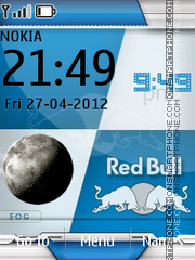 Скриншот темы Redbull And Clock