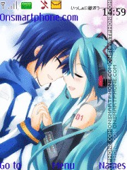 Hatsune Miku X Kaito es el tema de pantalla