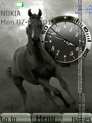 Capture d'écran Horse Clock thème