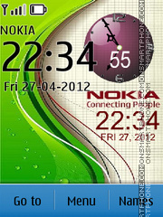 Nokia Clock 14 theme screenshot