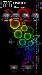 Neon Bubble tema screenshot