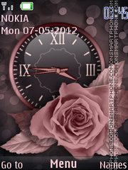 Скриншот темы Rose Clock