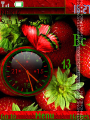 Strawberry Clock theme screenshot