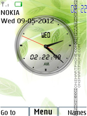 Cool Green Clock es el tema de pantalla