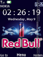 Red Bull Clock es el tema de pantalla