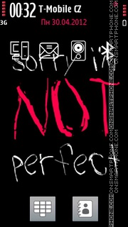 Not Perfect es el tema de pantalla
