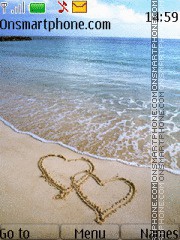 Hearts on Sand tema screenshot