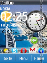 Smartphone Live Dual Clock theme screenshot