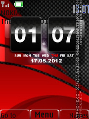 Red Carbon 01 tema screenshot