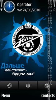Capture d'écran FC Zenit thème