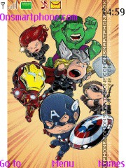 Скриншот темы Avengers Chibi